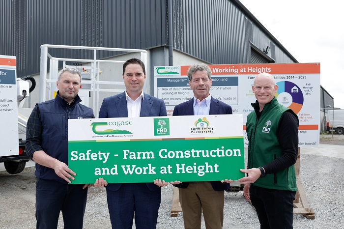 Pictured at the launch were Darren Atkins, Health and Safety Authority; Minister Martin Heydon; Liam Herlihy, Teagasc Chairman; and Ciaran Roche, FBD Insurance.