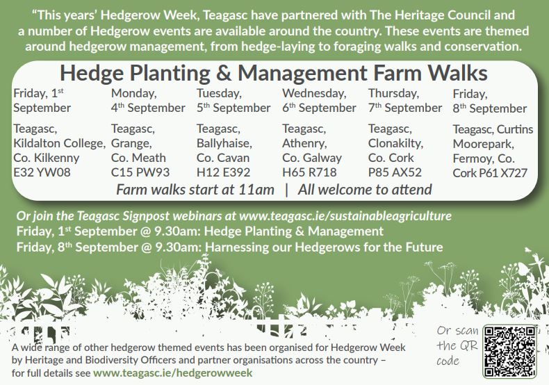 hedgerow week flyer, details in text
