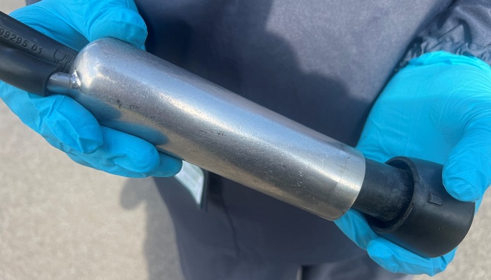 A milk liner with evidence of marking