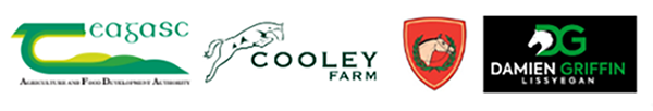 banner with logos for Teagasc, Army Equitation School, Cooley Farm and Lissyegan Stables