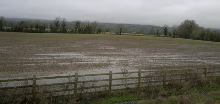 Soil compacted with water on the surface
