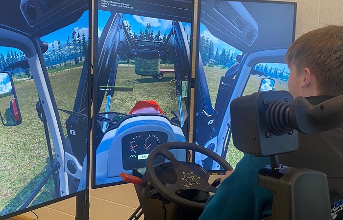 tractor driving simulator at Mountbellew