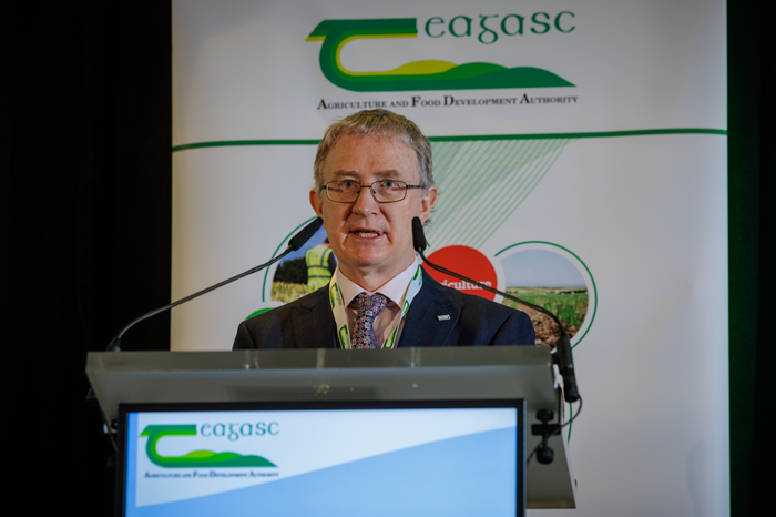Professor Frank O'Mara, Director of Teagasc, addressing the Teagasc National Tillage Conference 2026