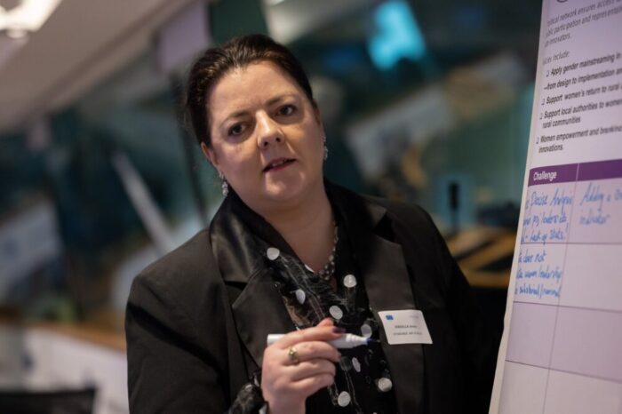 Anne Kinsella, Senior Research Economist at Teagasc, at the FLIARA Final Conference