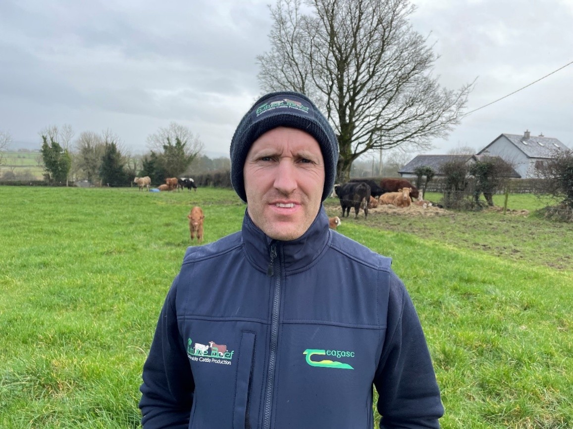 Aonghusa Fahy on his farm