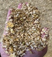 Crimped pea barley