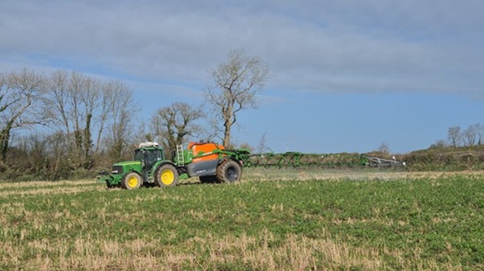 A precision sprayer in action on Don Somers farm