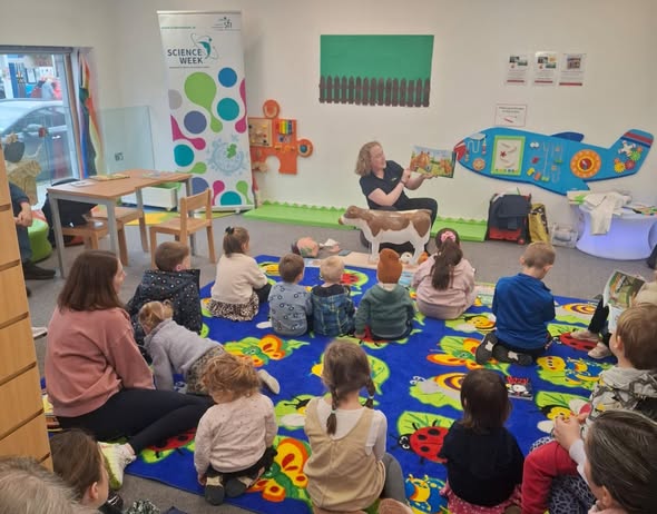 Eimear Ferguson is pictured during a story time event at Mitchelstown library for Science Week