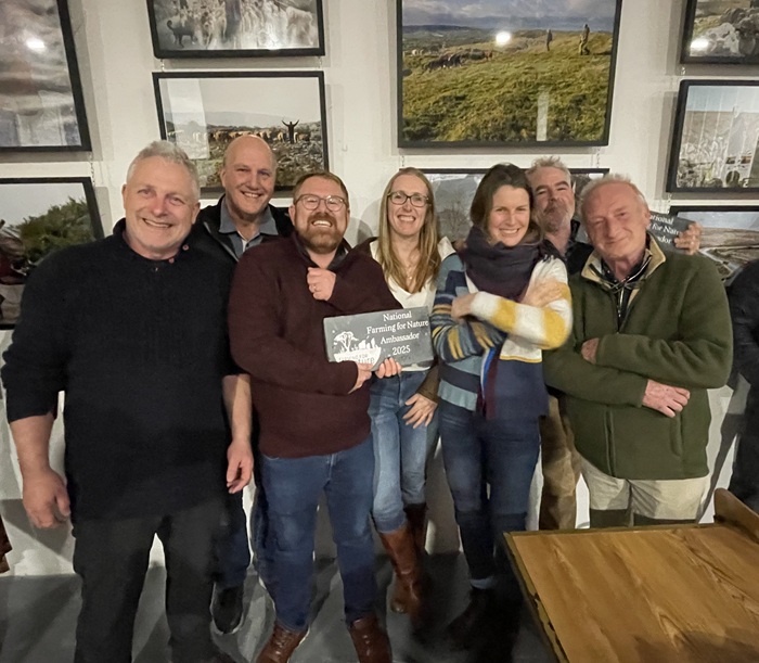 A group of farmers pictured with Saorla Kavanagh