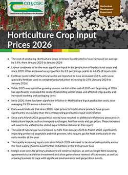 Horticulture Crop Input Prices 2026