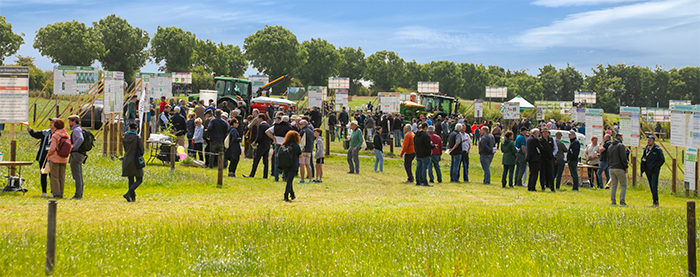 Lots of people standing in a field at the Johnstown Castle Open day in 2024