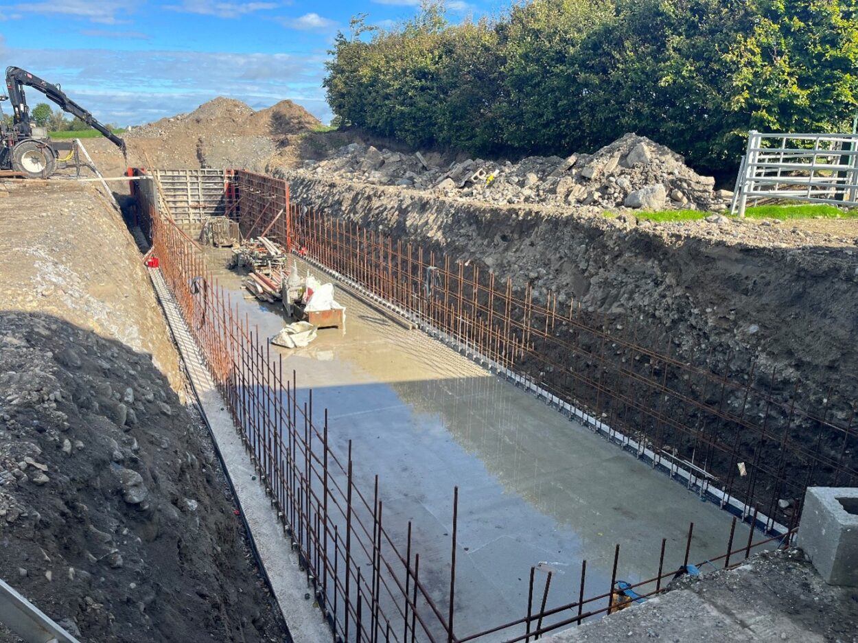 New slatted tank under construction