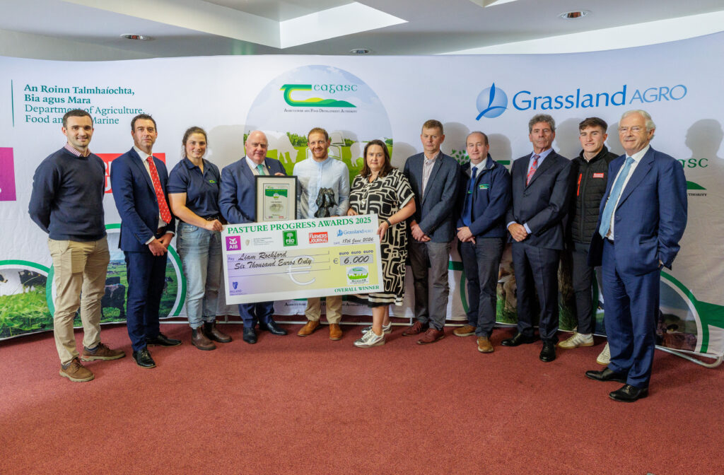 The Overall Winner of the Pasture Progress Award 2025 is Liam Rochford from Croase, County Wexford. 