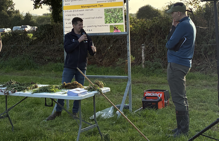 Peter Doyle and James Skehan pictured at the farm walk