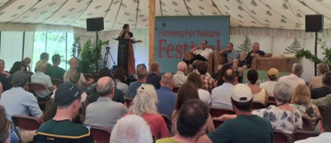 Farmer-led panel from session titled “Building resilience for your farm and your pocket”, chaired by Ella McSweeny with Ken Gill, Donal Sheehan and Andrew Bergin.