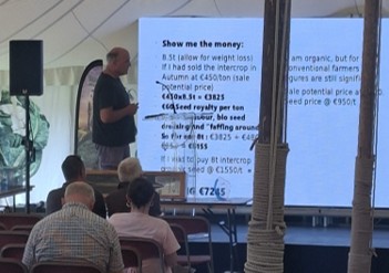 Nigel Gillis presenting during the session titled “Show me the money”.