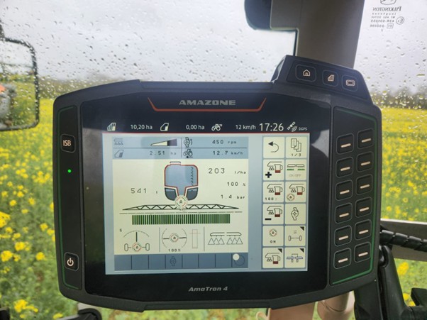 In-cab tablet for using precision sprayer