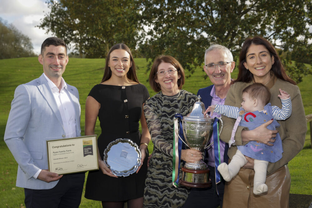 The Ryan family, the 2025 winners of the NDC and Kerrygold Quality Milk Awards 
