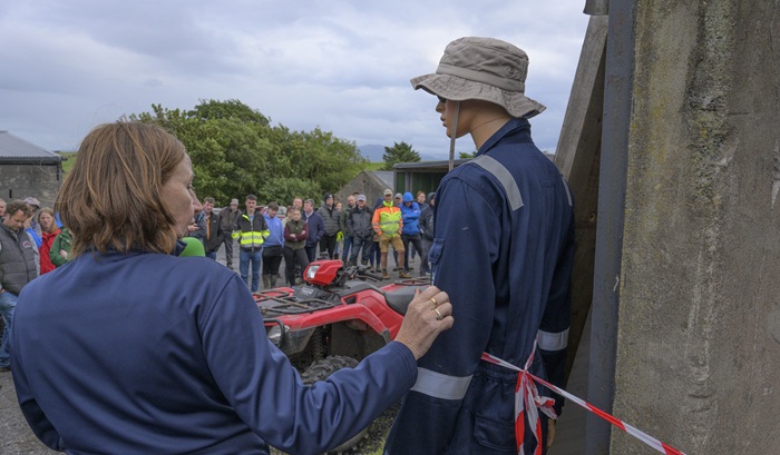 Jacinta O'Neill discussing quad safety at the event