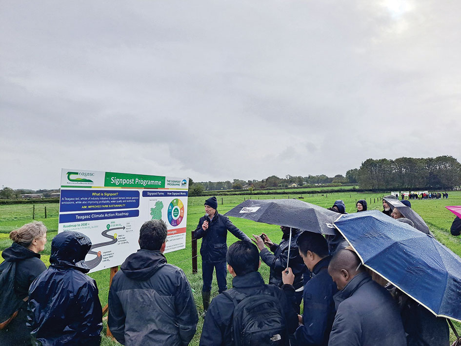 Photo of Tom O’Dwyer, Head of Teagasc Signpost Programme, speaking to delegates at Teagasc Grange