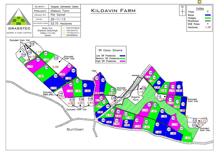 Johnstown Castle - Kildavin Farm Map