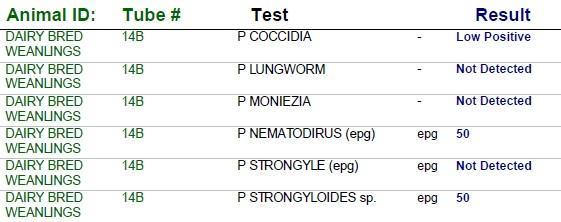 FEC sample results