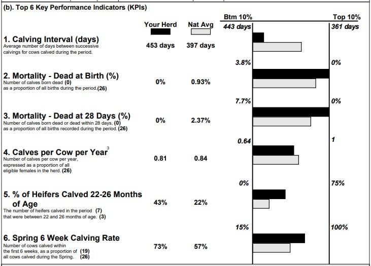 Calving performance report