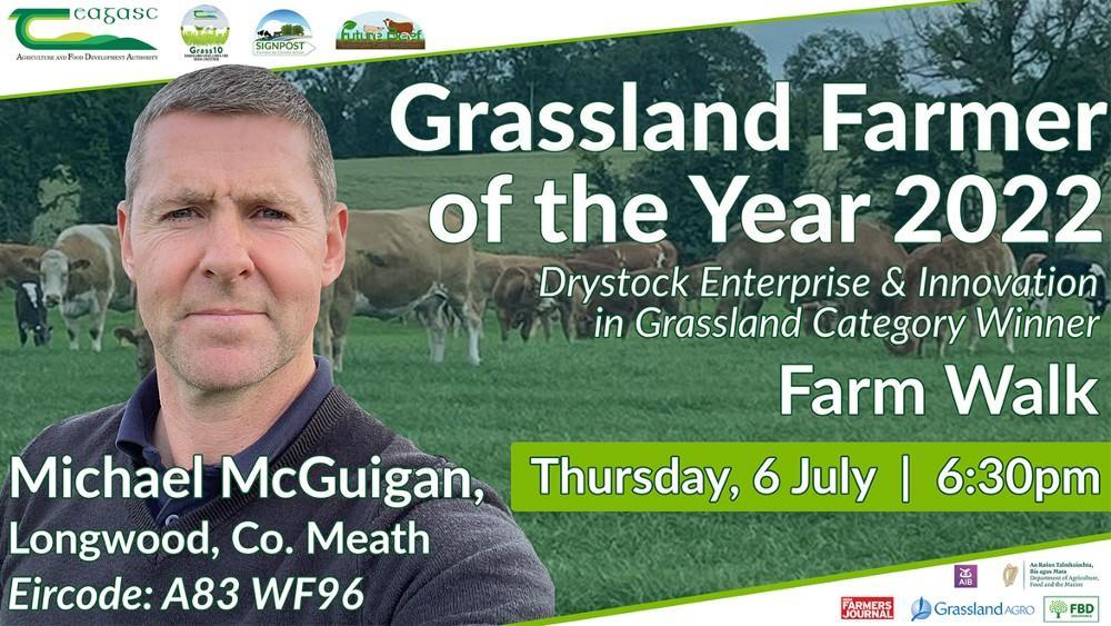 Flyer for Grass 10 Drystock Farmer of the Year Walk