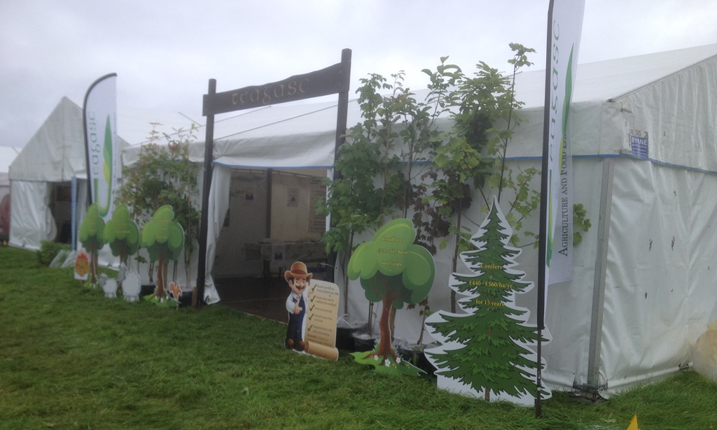 The Teagasc Forestry marquee ready for business early morning before the arrival of the first visitors…