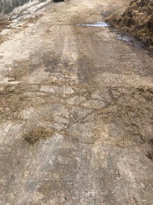 Damaged silage pit