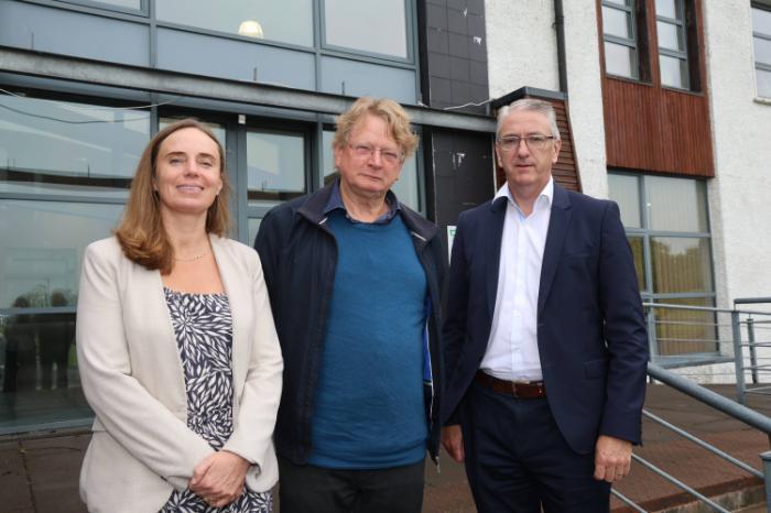 Professor Frank Vanclay of the University of Groningen presented principles relevant to implementing the European Commission's ambitious Vision for EU Agriculture at Teagasc's Mellows Campus on Thursday, 29 May, offering practical guidance on making farming more attractive. Professor Frank Vanclay (centre) is pictured at the seminar with Dr Áine Macken-Walsh, Teagasc Sociologist and Paul Maher, He