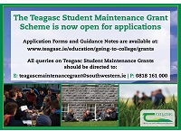 Teagasc Student Maintenance Grants 2022/2023