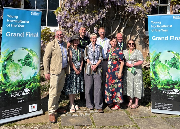 David Richardson, Claire Woods (Head Gardener, Hillsborough Castle and Gardens), Gareth Austin, Sarah Simpson, Paul Fitters, Sandra Austin, Joseph Croake, Caithríona McCrudden