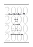 Proceedings of the 1999 National Dairy Conference