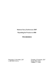 National Dairy Conference Proceedings 2007