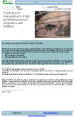 Feeding and management of high performing sows in pregnancy and lactation – 5366