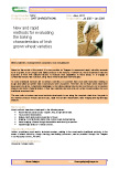 New and rapid methods for evaluating the baking characteristics of Irish grown wheat varieties – 5412
