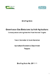 Briefing Note: Greenhouse Gas Emissions by Irish Agriculture: Consequences arising from the Food Harvest Targets