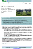 Effects of genetic merit for fertility traits on phenotypic performance of lactating Holstein cows – 5672A