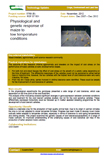 Physiological and genetic response of maize to low temperature conditions – 5769 (B)