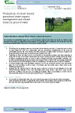 Productivity of clover-based grassland under organic management and nitrate losses to ground water – 5782