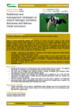 Nutritional and management strategies to reduce Nitrogen excretion, Ammonia and Nitrous Oxide emissions – 5786