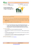 Food Solutions for Weight Management – 5942