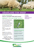 Grass measuring – How to calculate DM yield (cover) – Sheep 2015