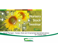 Teagasc Nursery Stock Seminar – New Insights for Opportunity