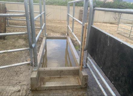 Precast concrete footbath