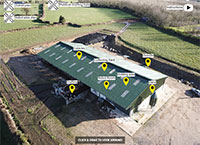 A. Robot shed with 80 cubicles