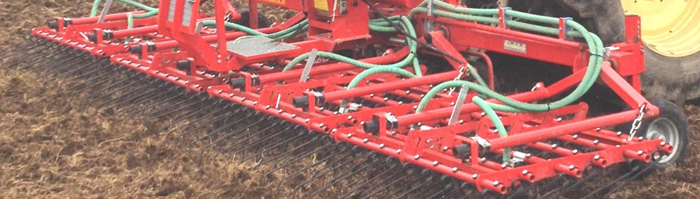 A thine harrow and air seeder
