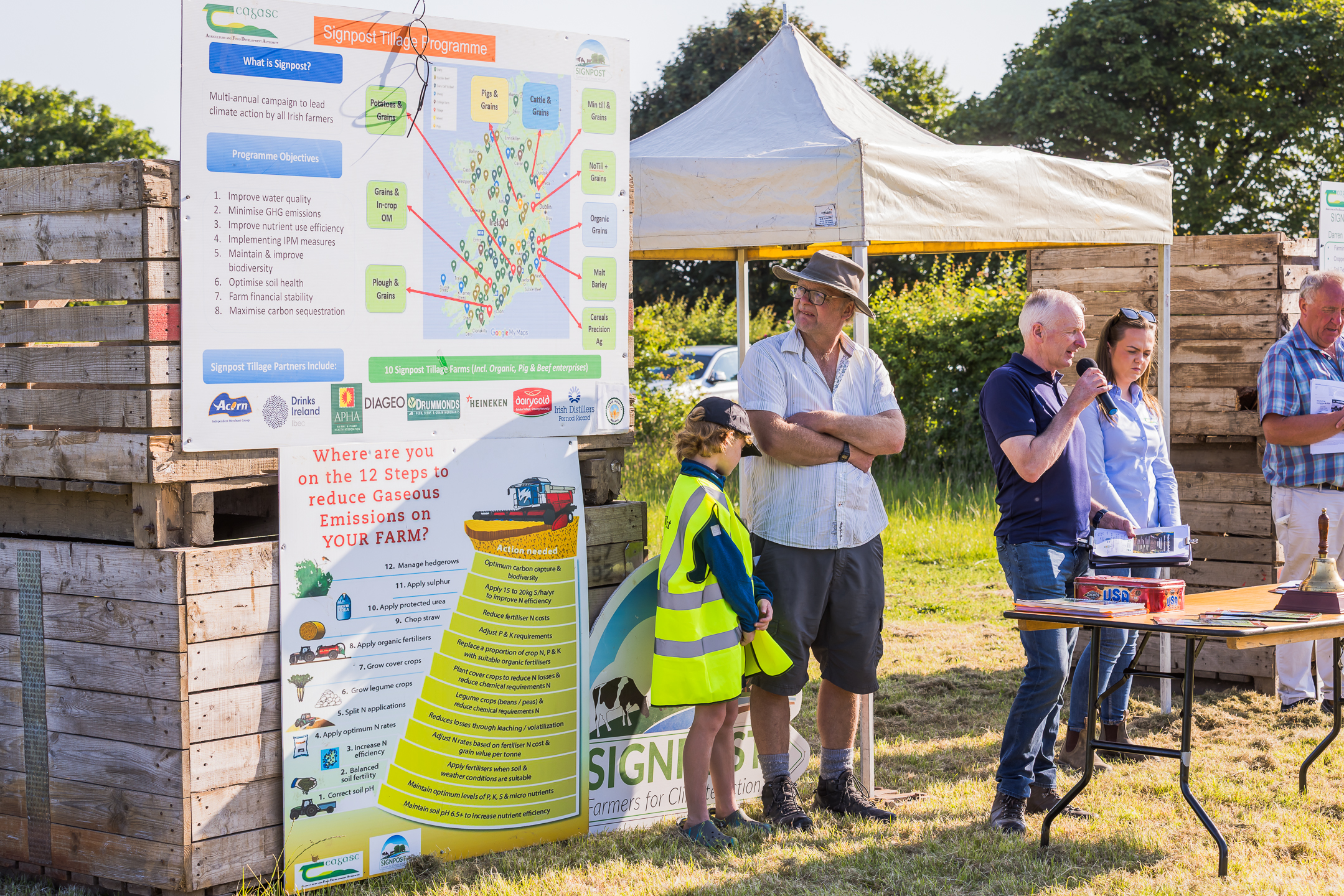 John Mahon pictured alongside Darren Allen welcoming attendees to the event