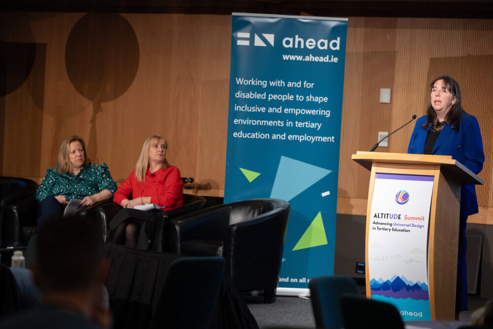 Head of Education at Teagasc Dr. Anne-Marie Butler speaking at the 2nd National ALTITUDE Adoption Day. 